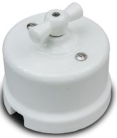 Переключатель-ретро керамика Bironi Лизетта 1-кл. проходной белый картинка